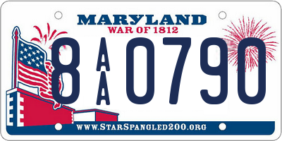MD license plate 8AA0790