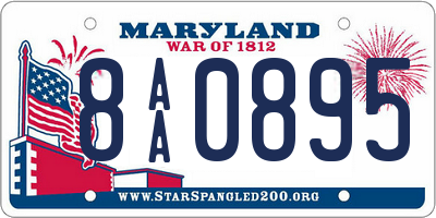 MD license plate 8AA0895