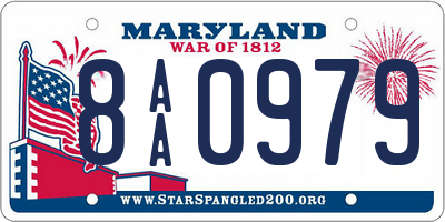 MD license plate 8AA0979