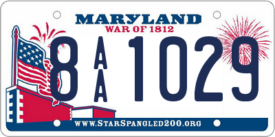 MD license plate 8AA1029