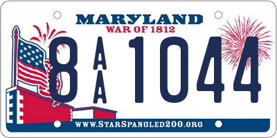 MD license plate 8AA1044