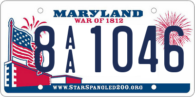 MD license plate 8AA1046