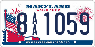 MD license plate 8AA1059