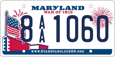 MD license plate 8AA1060