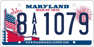 MD license plate 8AA1079