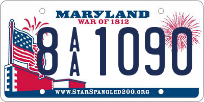 MD license plate 8AA1090