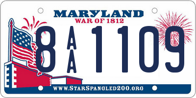 MD license plate 8AA1109
