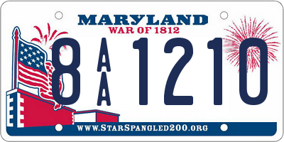 MD license plate 8AA1210