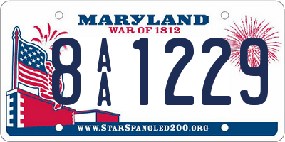 MD license plate 8AA1229