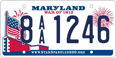 MD license plate 8AA1246