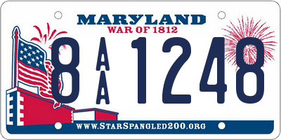MD license plate 8AA1248
