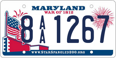MD license plate 8AA1267