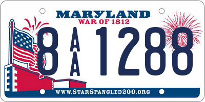 MD license plate 8AA1288