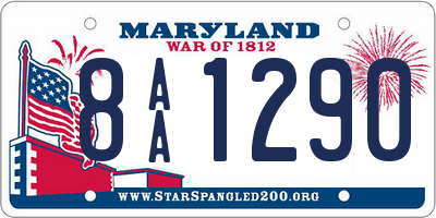 MD license plate 8AA1290