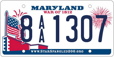 MD license plate 8AA1307