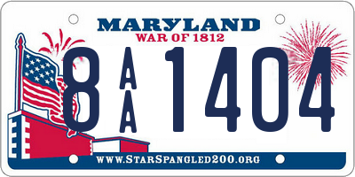 MD license plate 8AA1404