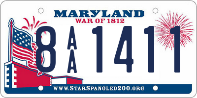 MD license plate 8AA1411