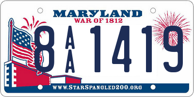 MD license plate 8AA1419