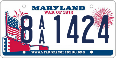 MD license plate 8AA1424