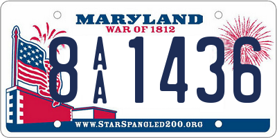 MD license plate 8AA1436