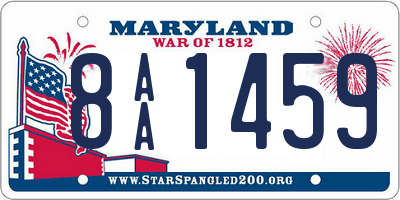 MD license plate 8AA1459