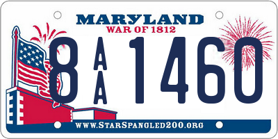 MD license plate 8AA1460