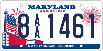 MD license plate 8AA1461