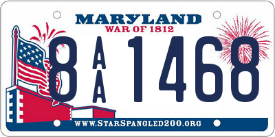 MD license plate 8AA1468
