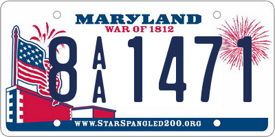 MD license plate 8AA1471