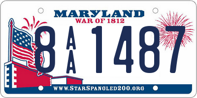 MD license plate 8AA1487