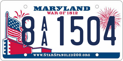 MD license plate 8AA1504