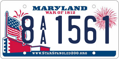 MD license plate 8AA1561