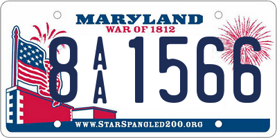 MD license plate 8AA1566