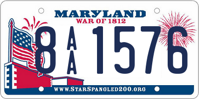 MD license plate 8AA1576