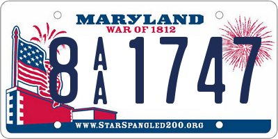 MD license plate 8AA1747