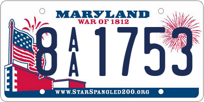MD license plate 8AA1753
