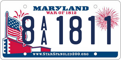 MD license plate 8AA1811