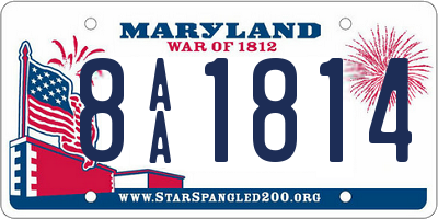 MD license plate 8AA1814