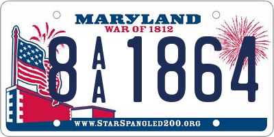 MD license plate 8AA1864