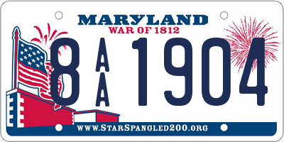 MD license plate 8AA1904