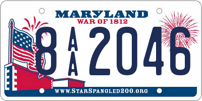 MD license plate 8AA2046