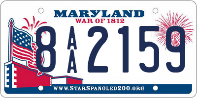 MD license plate 8AA2159