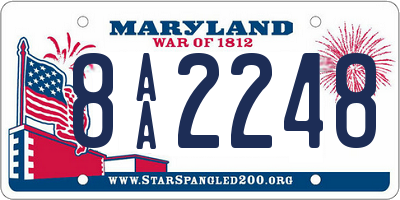 MD license plate 8AA2248