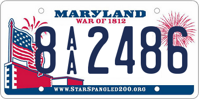 MD license plate 8AA2486