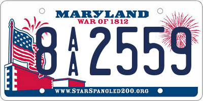 MD license plate 8AA2559