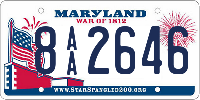 MD license plate 8AA2646