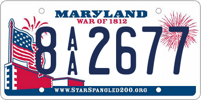 MD license plate 8AA2677