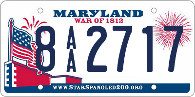MD license plate 8AA2717
