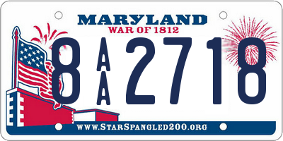 MD license plate 8AA2718