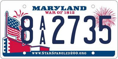 MD license plate 8AA2735